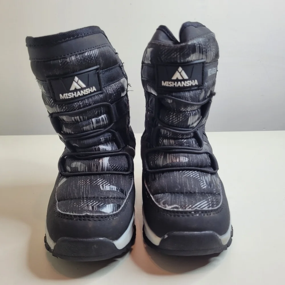 Mishansha Black Waterproof Snowboots Unisex Size 10 Toddlers 27 Euro